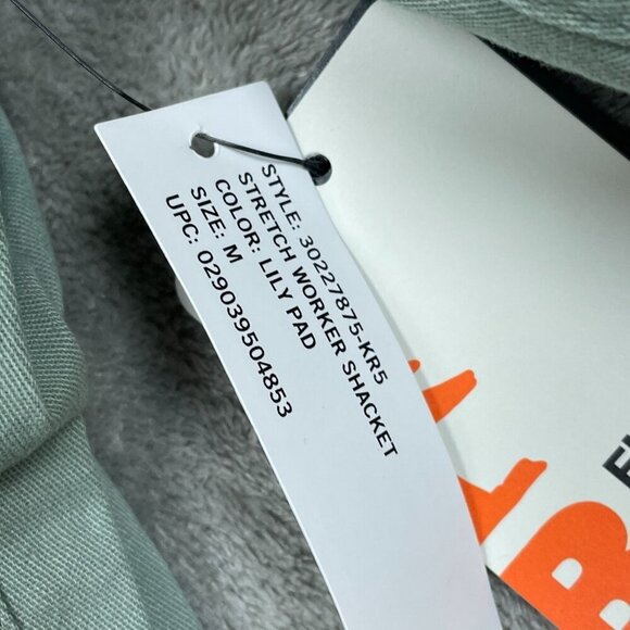 Bass Outdoor Stretch Worker Shirt M Lily Pad Green Button-Up NWT 6401 - Picture 5 of 8